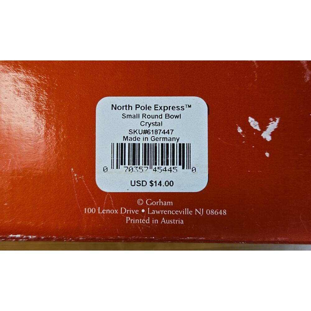 Gorham Holiday Traditions North Pole Express Santa Bowl German Crystal - Picture 11 of 11